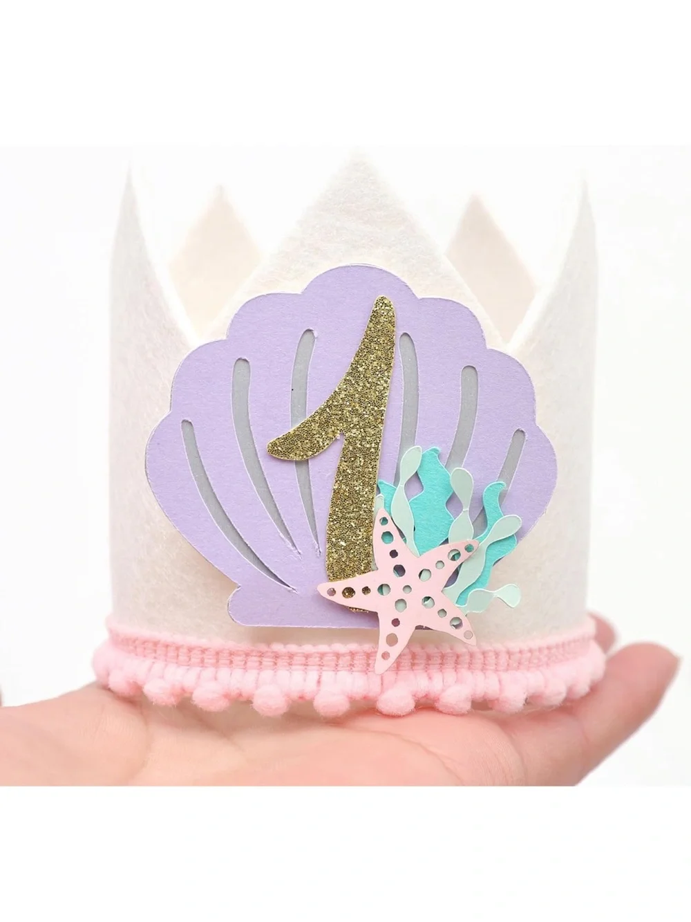 Under the Sea Mermaid 1st Birthday Party Decor High Chair Banner Crown LOT